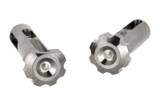 Lantac USA's ultimate takedown pin set machined from high-strength 6AL-V4GR5 titanium with natural finish